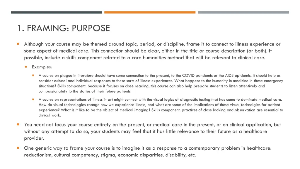 1 framing purpose