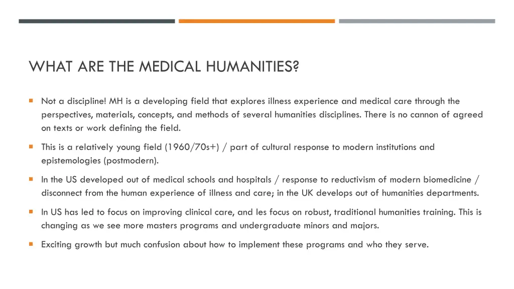 what are the medical humanities