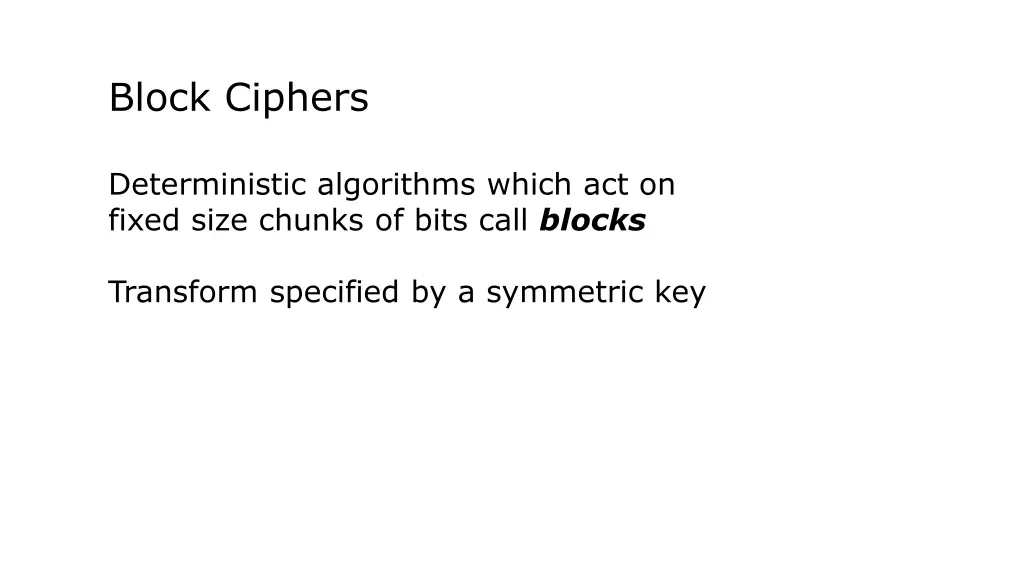 block ciphers