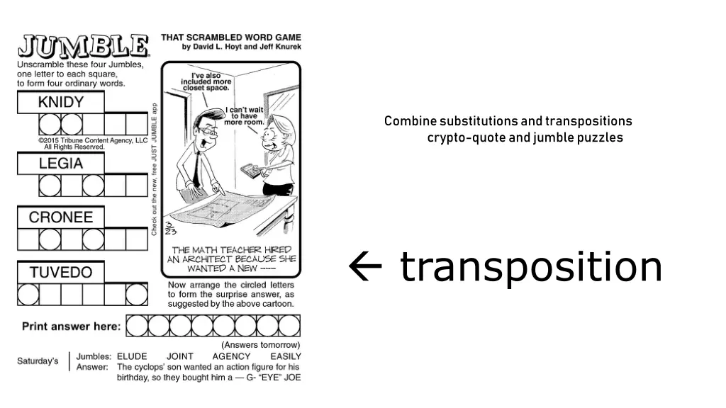 combine substitutions and transpositions crypto