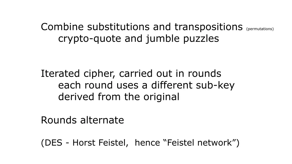 combine substitutions and transpositions