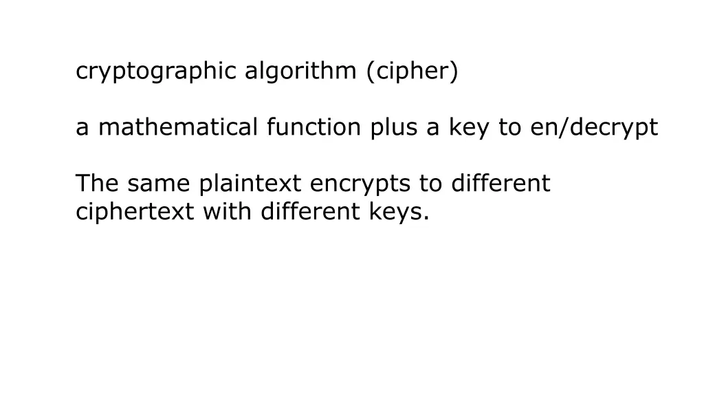 cryptographic algorithm cipher