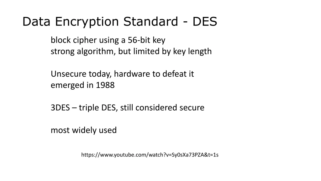 data encryption standard des 1