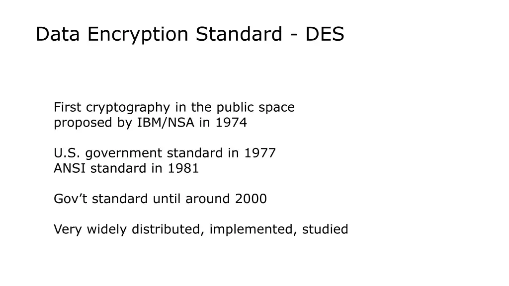 data encryption standard des