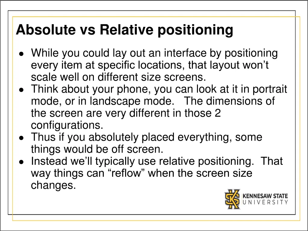 absolute vs relative positioning