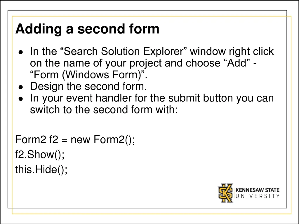 adding a second form