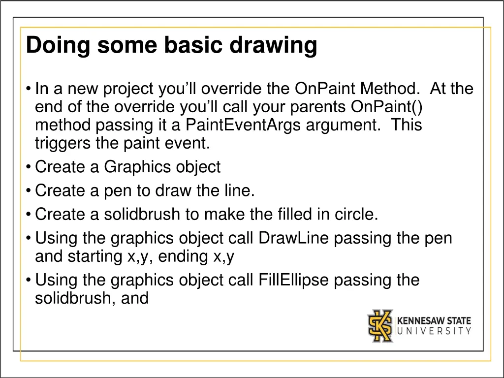 doing some basic drawing