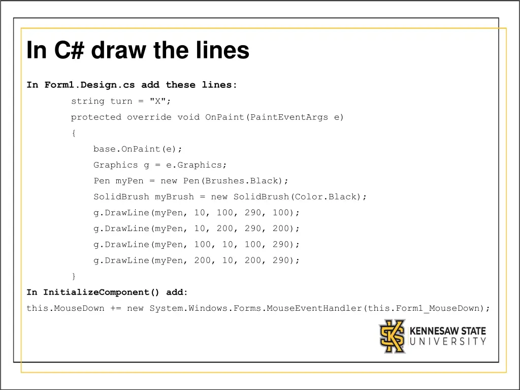 in c draw the lines