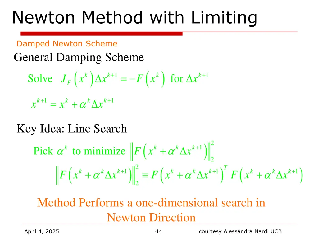 newton method with limiting 1