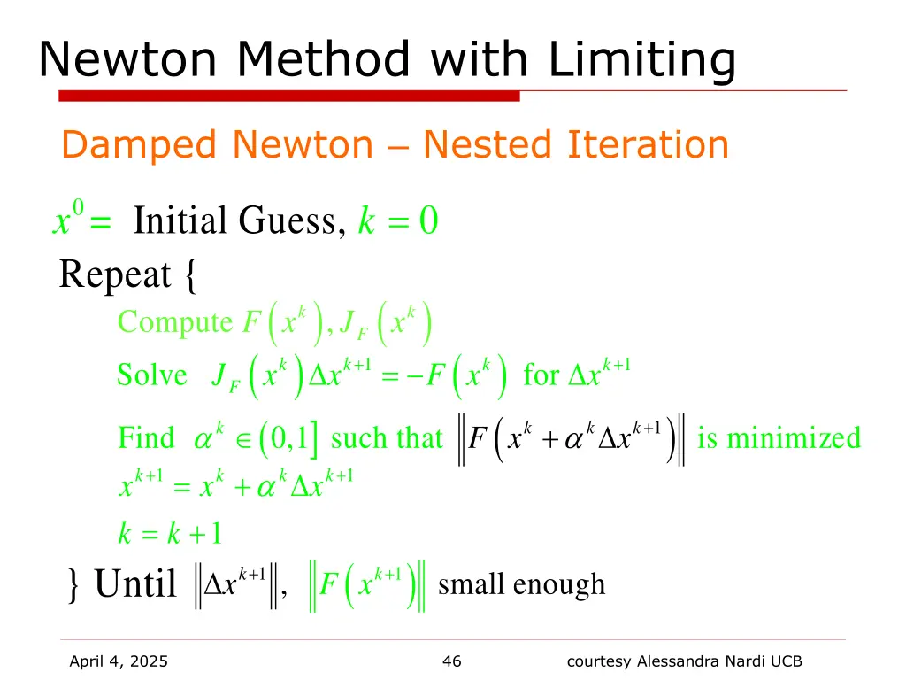 newton method with limiting 3