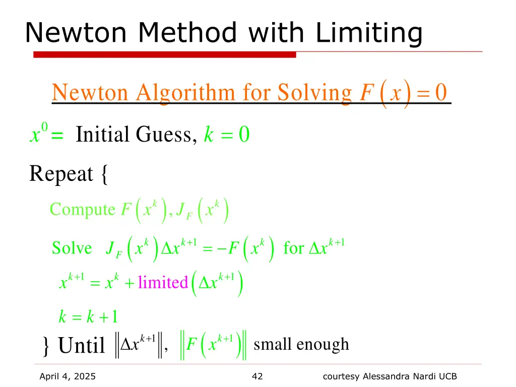 newton method with limiting