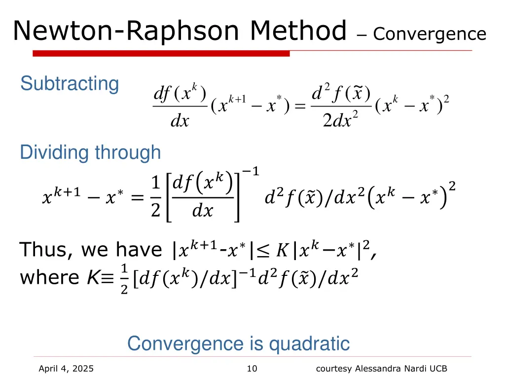 newton raphson method convergence 1