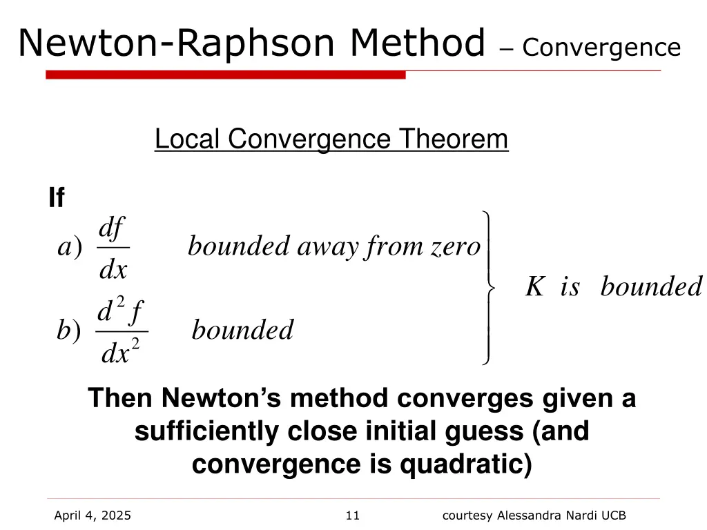 newton raphson method convergence 2