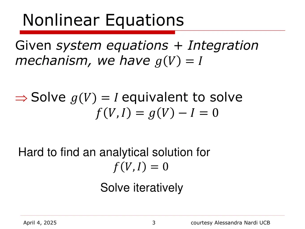 nonlinear equations
