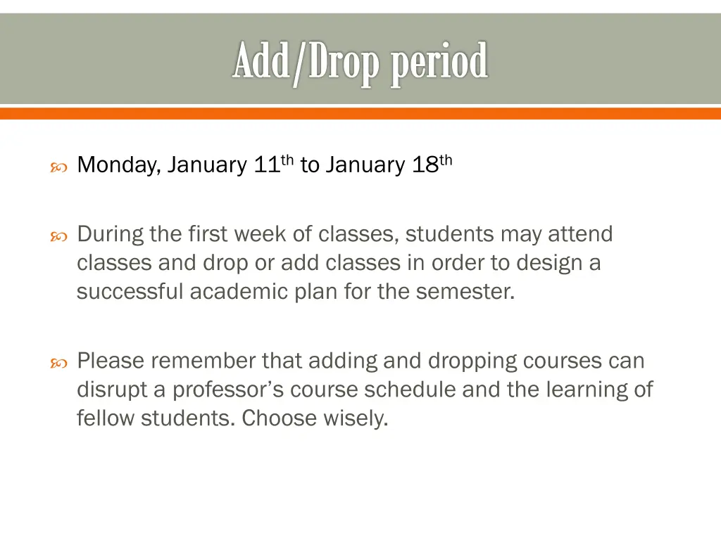 add drop period
