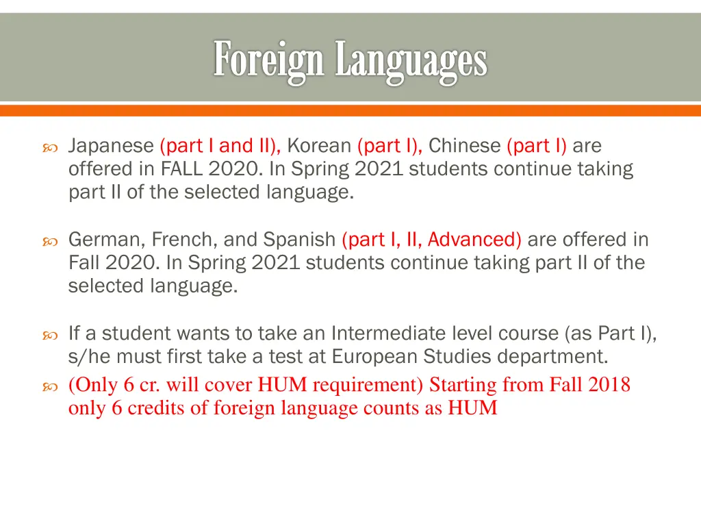 foreign languages