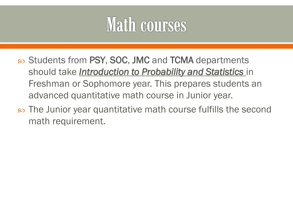 math courses