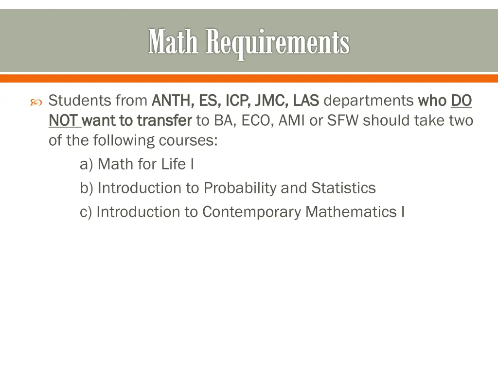 math requirements 3