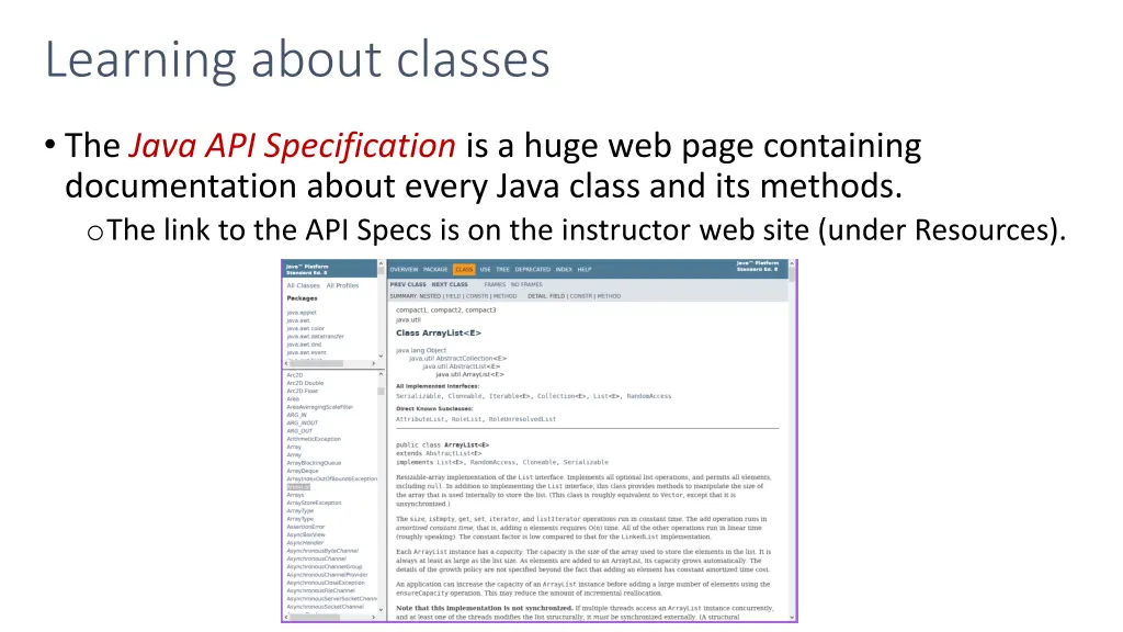 learning about classes