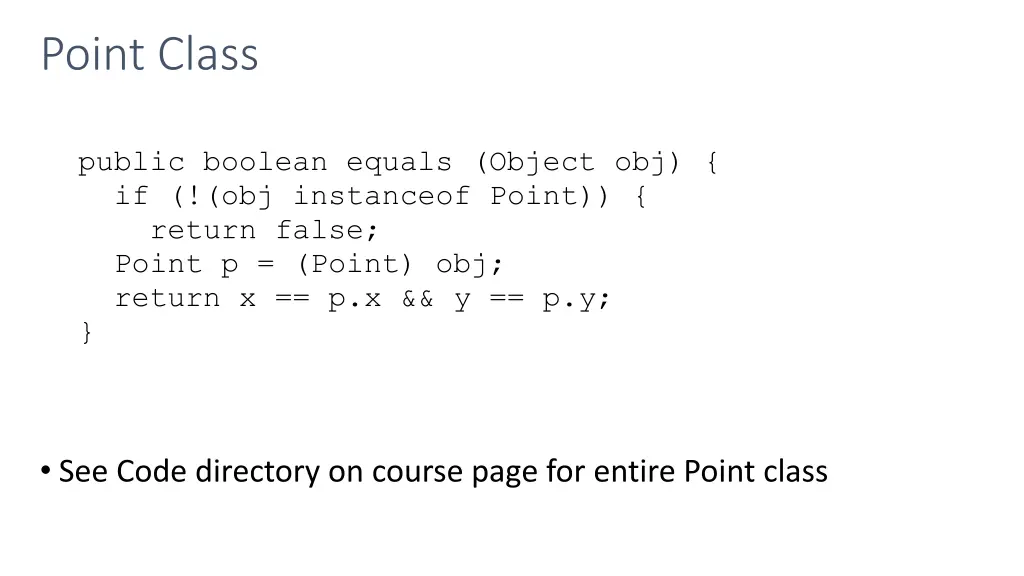 point class