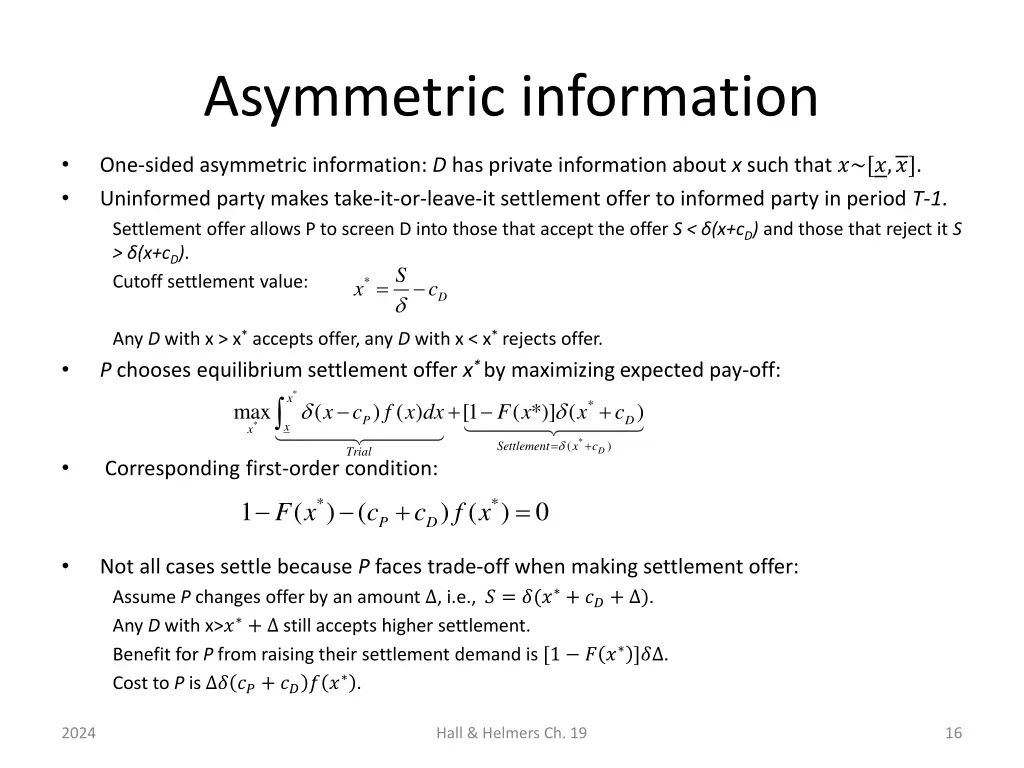 asymmetric information