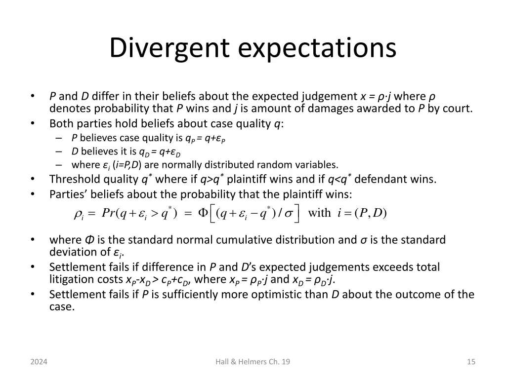 divergent expectations