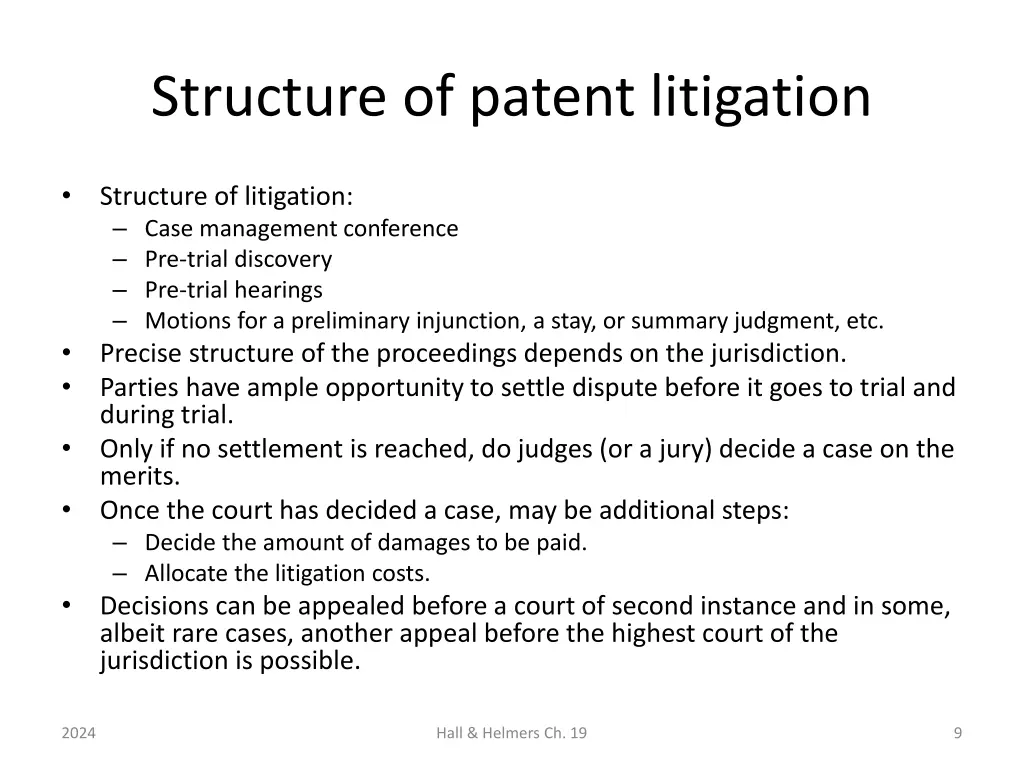 structure of patent litigation 2