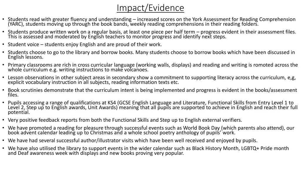 impact evidence