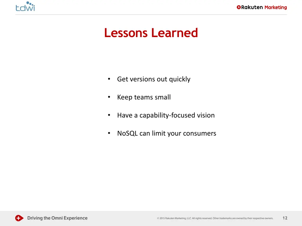 lessons learned