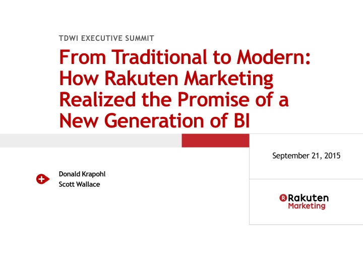 tdwi executive summit from traditional to modern