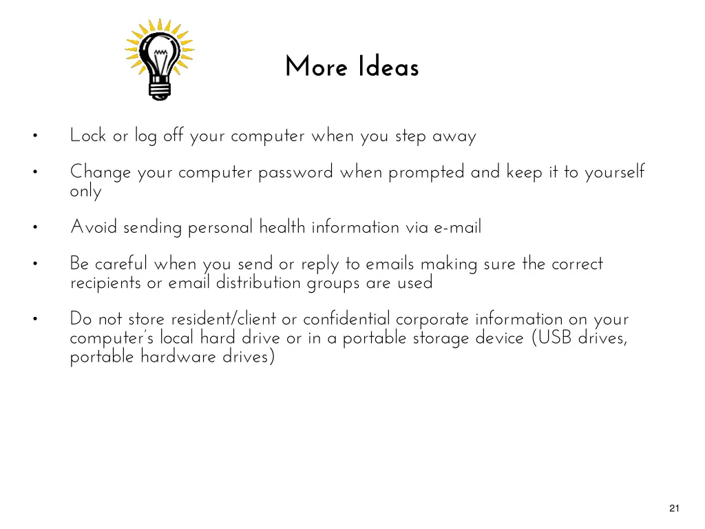 more ideas