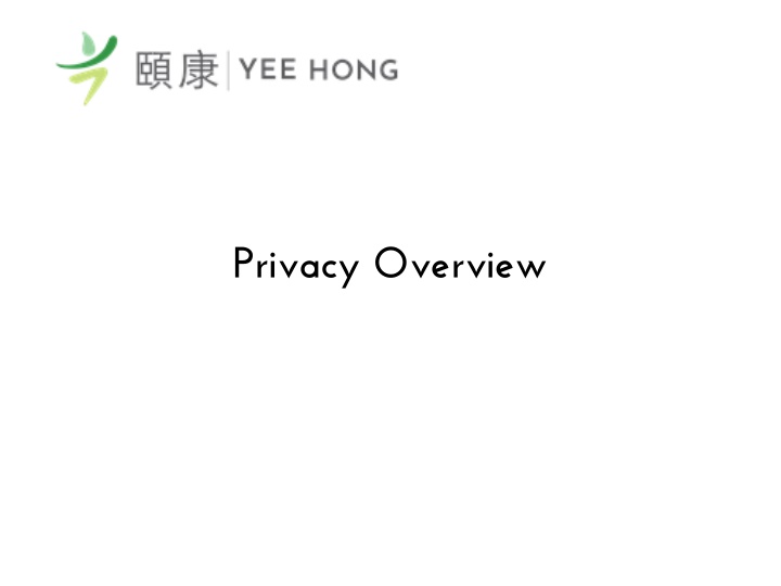 privacy overview