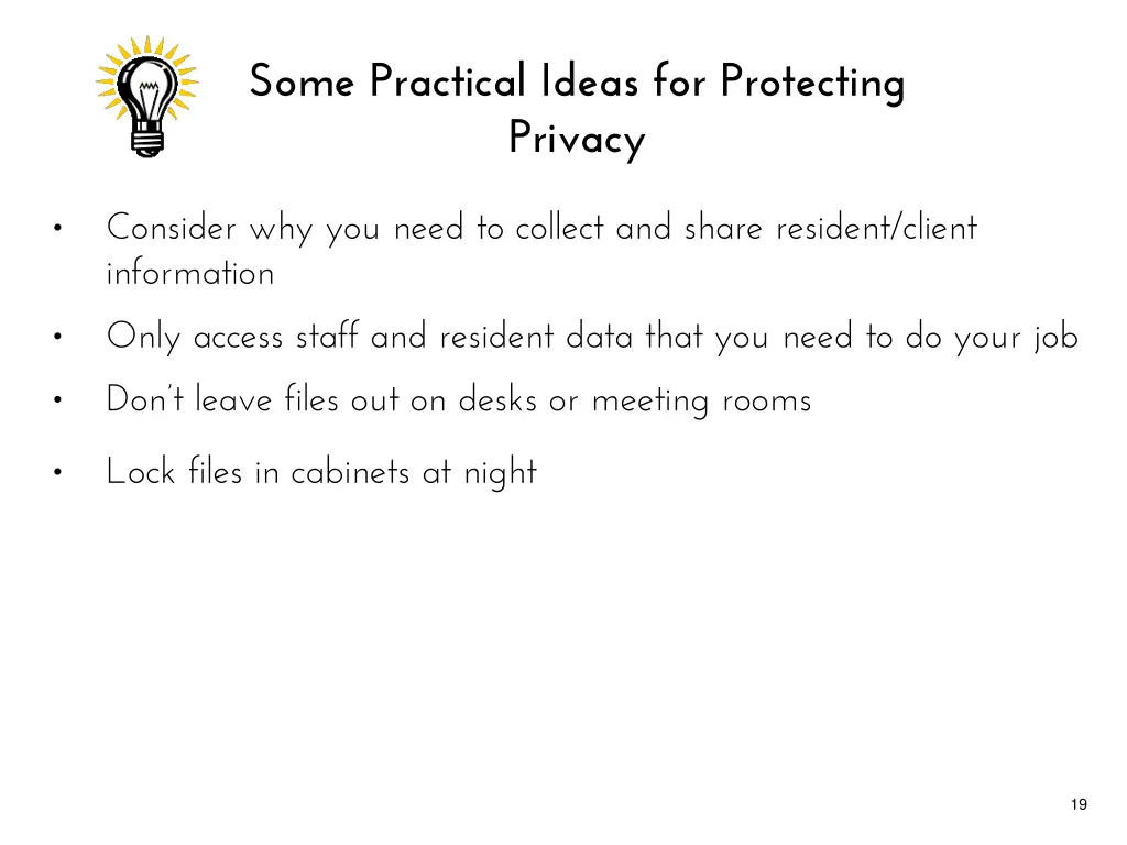 some practical ideas for protecting privacy