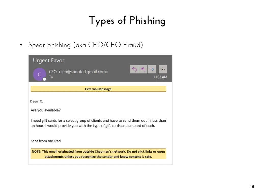 types of phishing