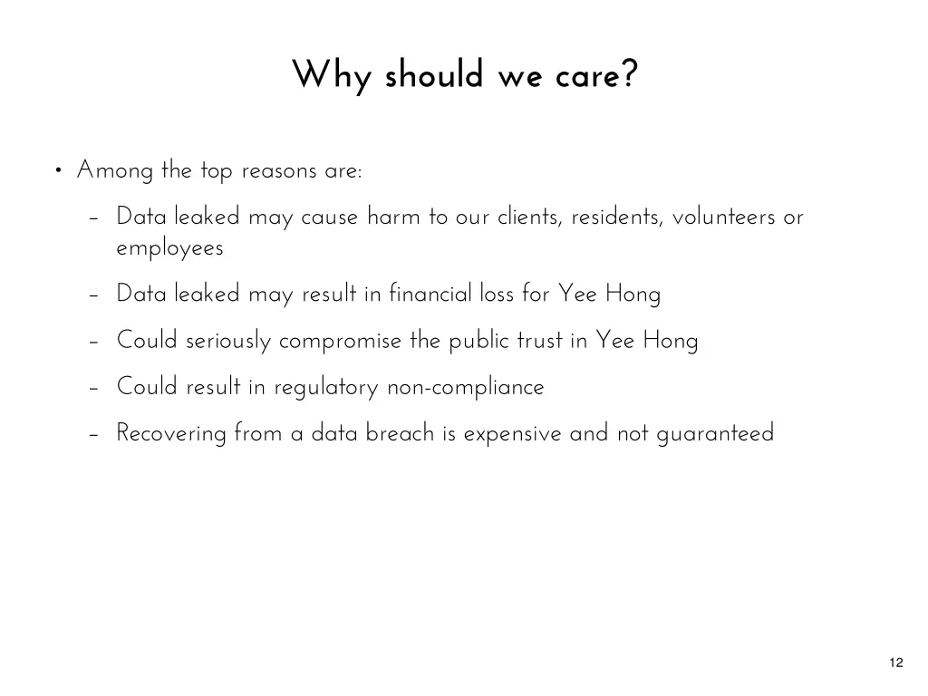 why should we care