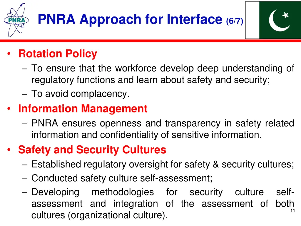 pnra approach for interface 6 7