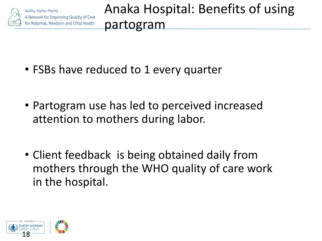 anaka hospital benefits of using partogram