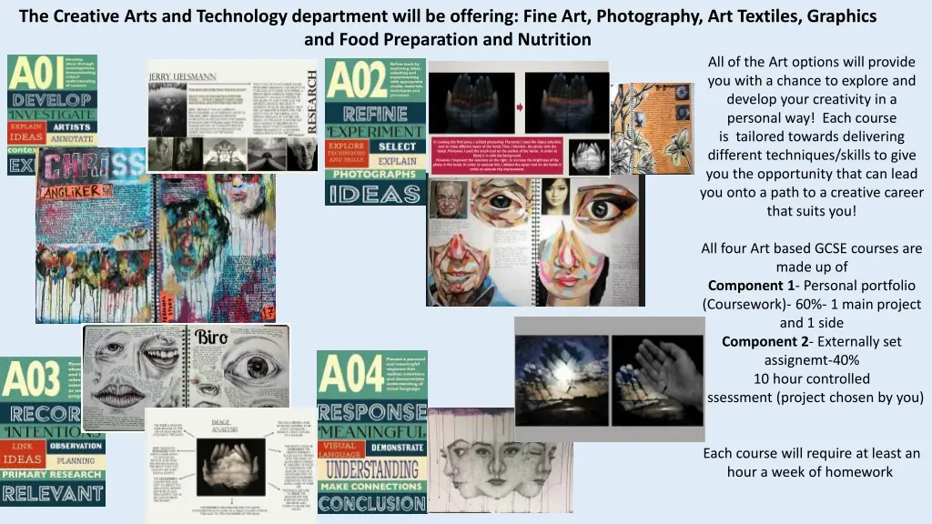 the creative arts and technology department will