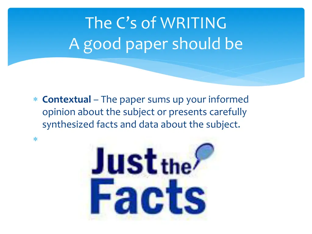 the c s of writing a good paper should be 12