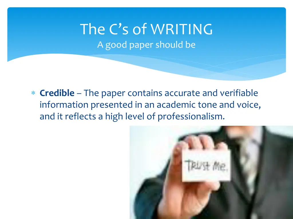 the c s of writing a good paper should be 2