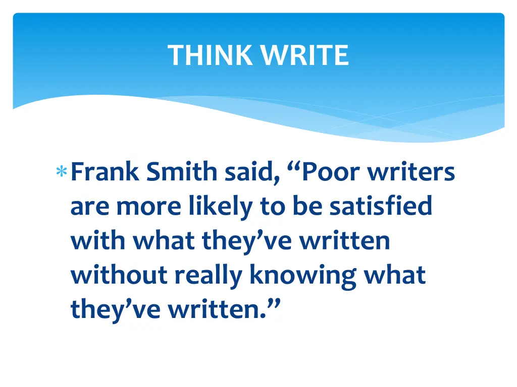 think write 10