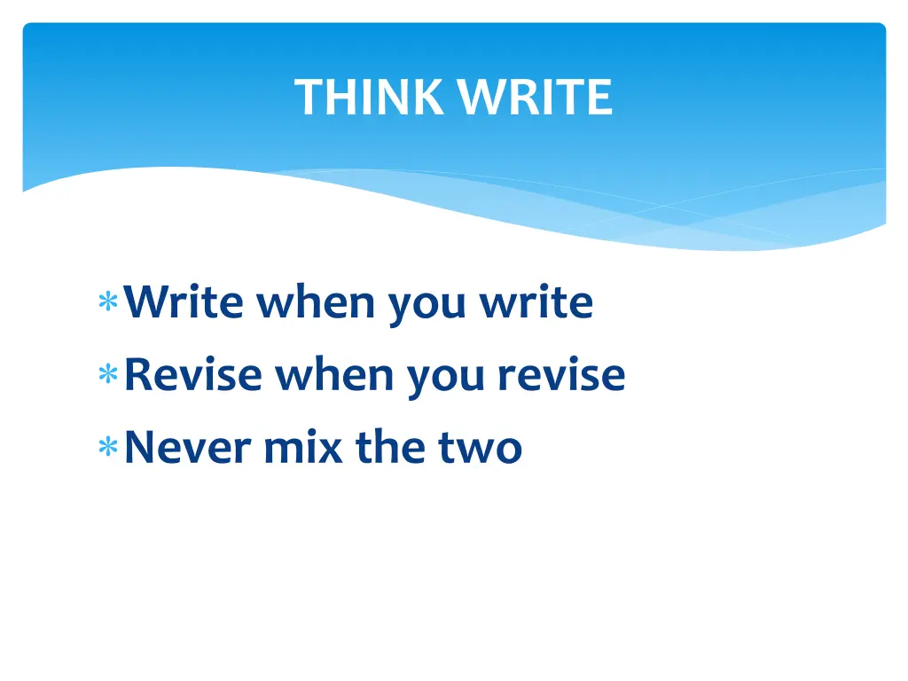 think write 2