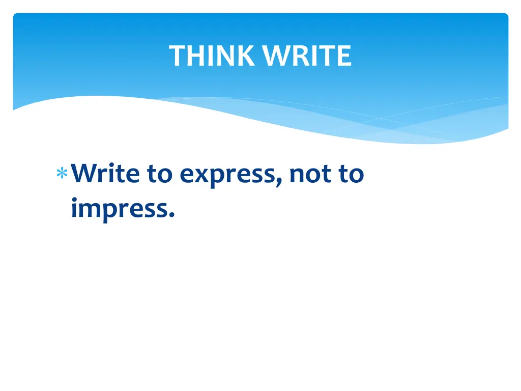 think write 3