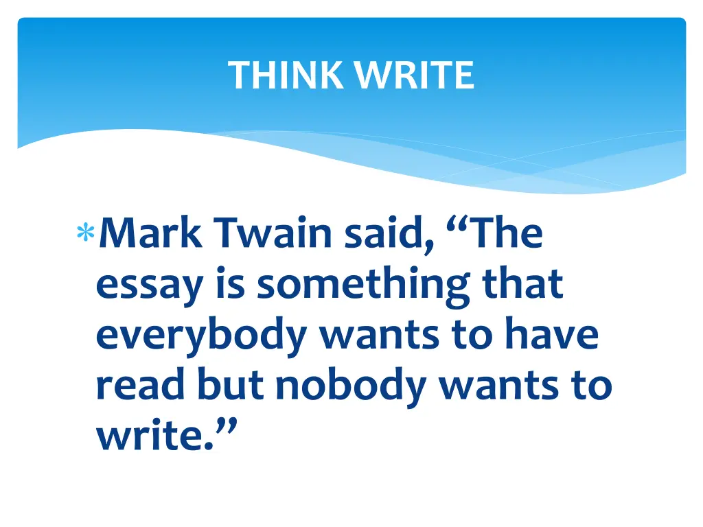 think write 5