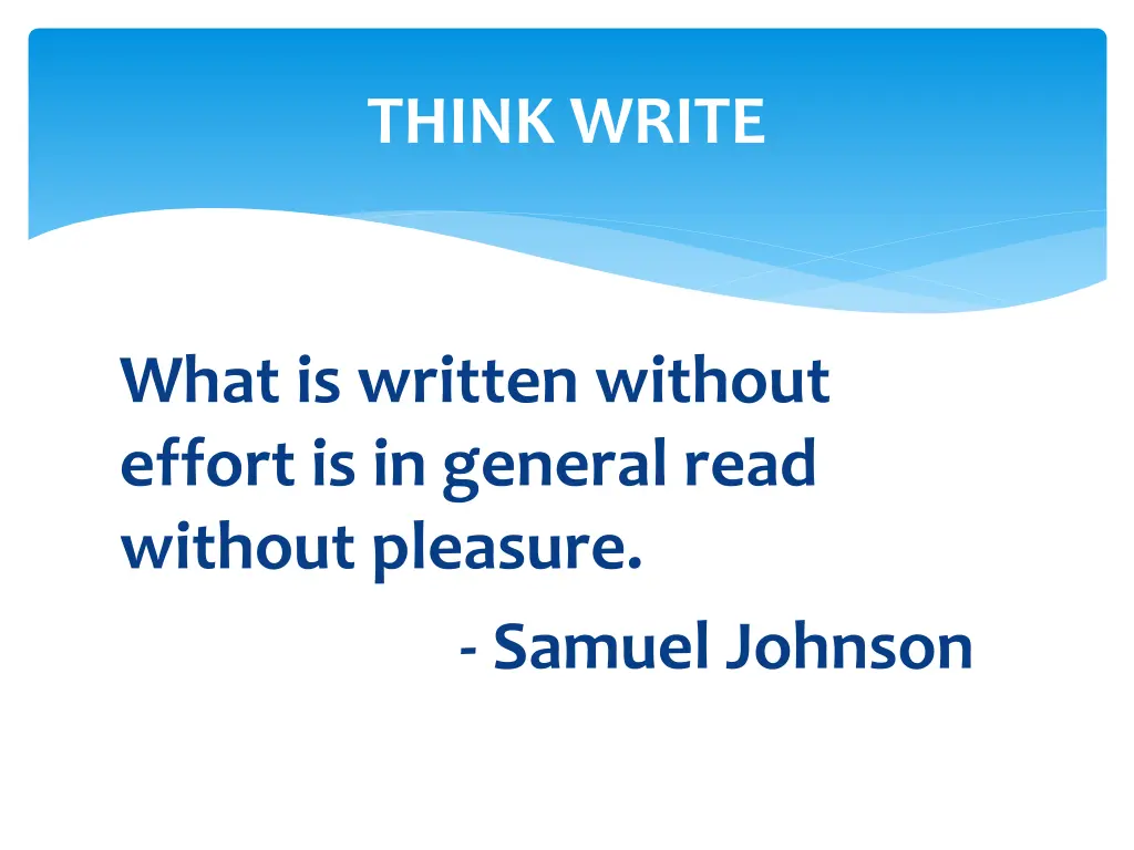 think write 7