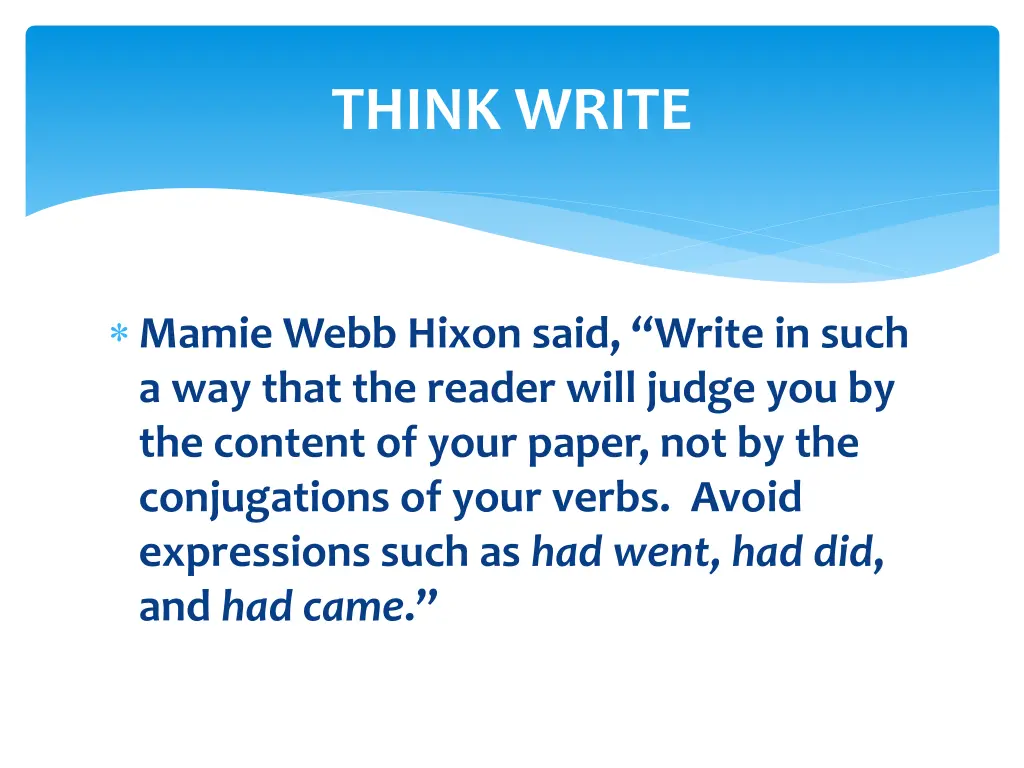 think write 9