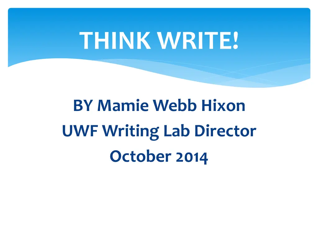 think write