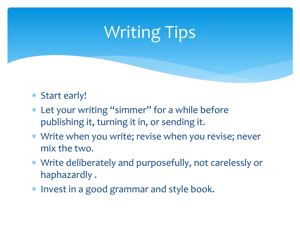 writing tips