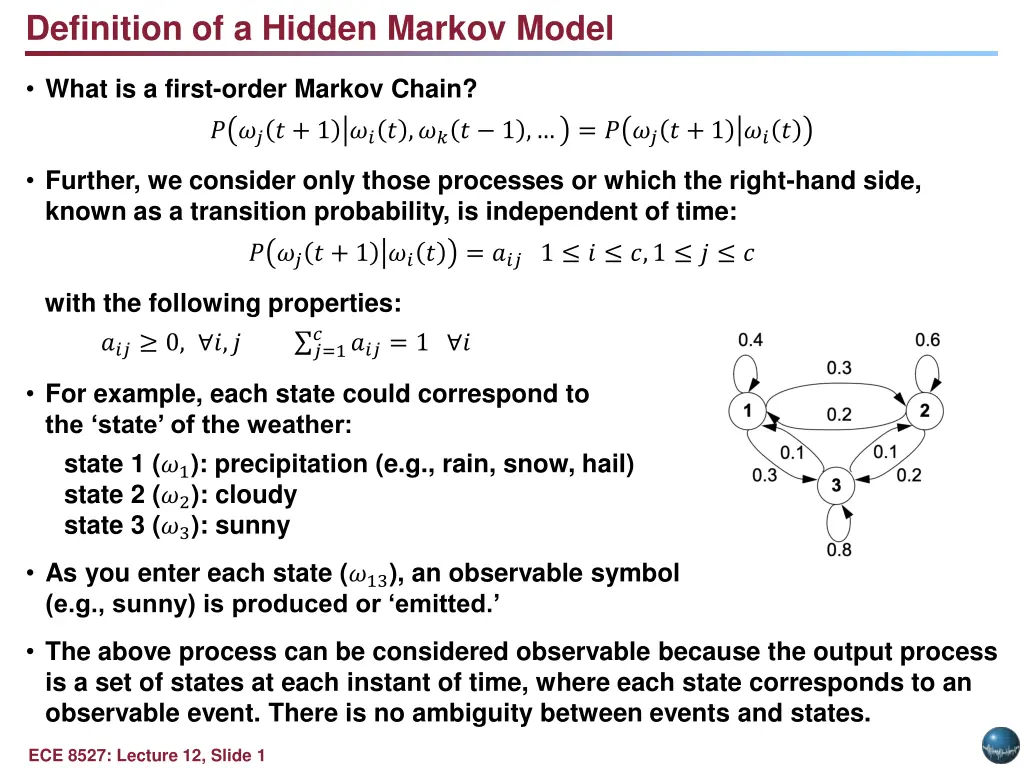 definition of a hidden markov model