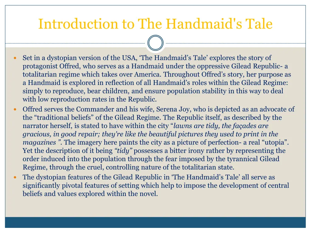 introduction to the handmaid s tale